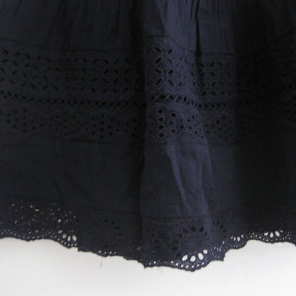 GAP Women's Puff Sleeve Lace Mini Dress Navy Size XS Petite Dark Blue NWT - Picture 6 of 7